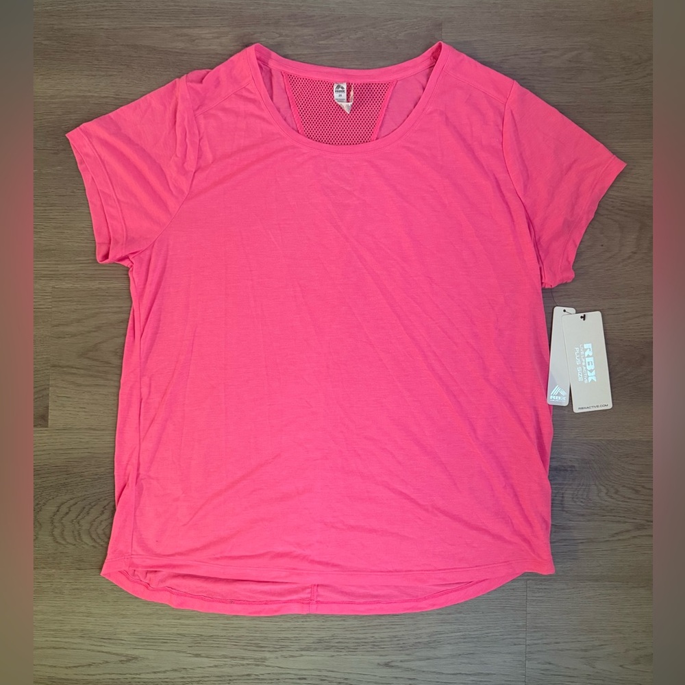 *NWT* RBX Women’s Active Pink Workout T-Shirt Size 2X